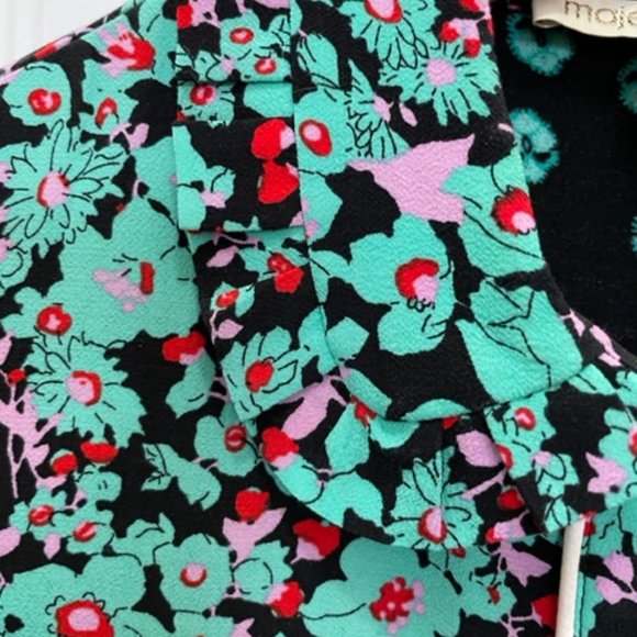 Maje Western Style French Floral Blouse - Picture 4 of 5